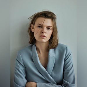 Zara Blazer with Pockets Faded Blue size XS